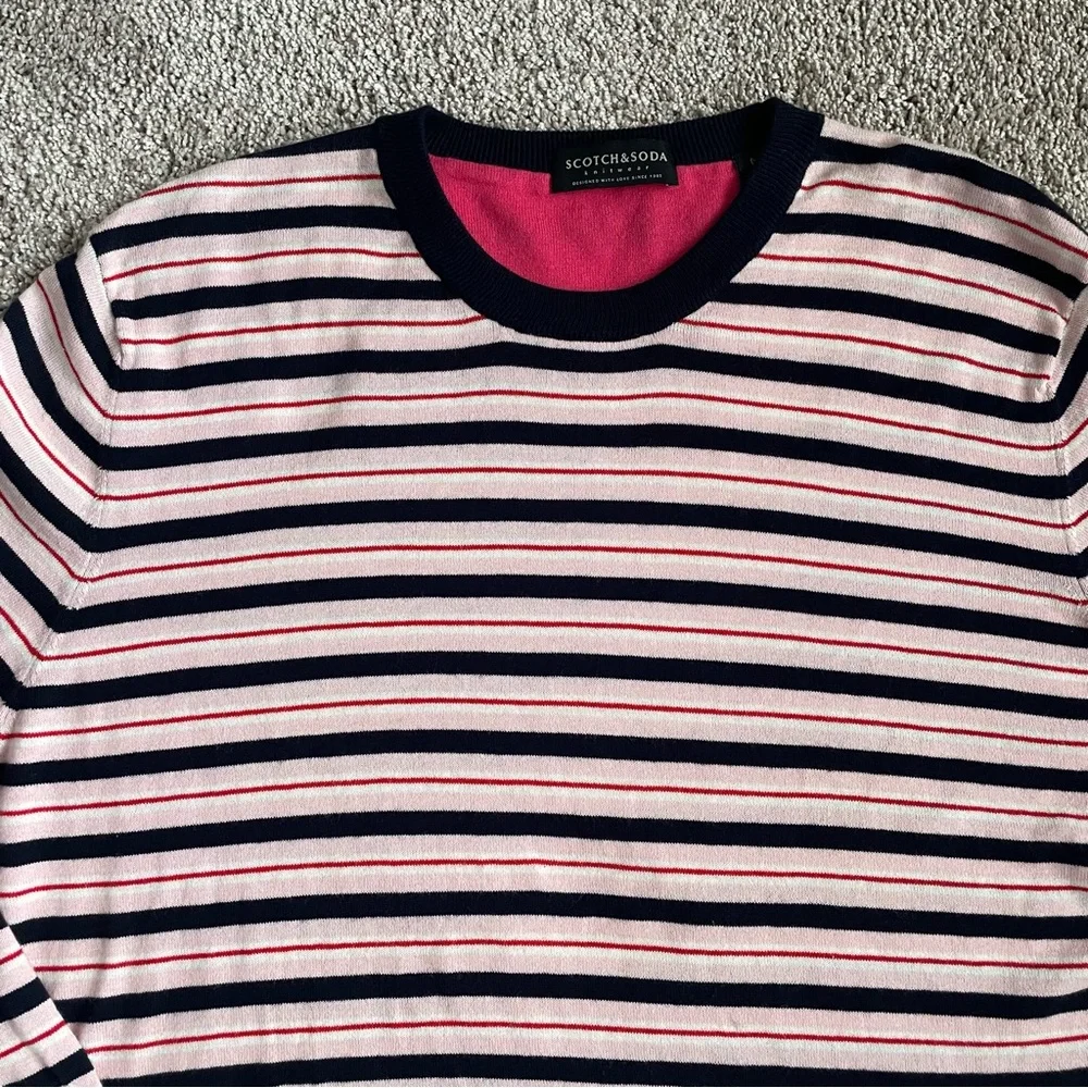 Scotch &Soda Cotton Wool Blend Striped knitted Sweater Pullover XXL BlackPink - Picture 2 of 16